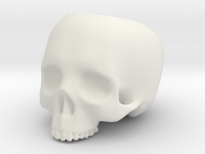 Skull Pot V2 - H60MM in White Natural Versatile Plastic