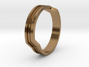 Channel Ring in Natural Brass