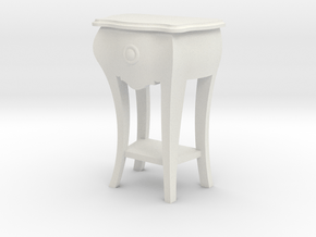 1:24 Bombe Lamp Table in White Natural Versatile Plastic