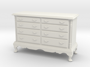 1:24 Double Dresser in White Natural Versatile Plastic