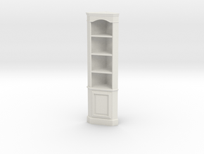 1:24 Corner Cabinet, Tall in White Natural Versatile Plastic