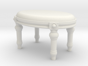 1:24 Ottoman in White Natural Versatile Plastic