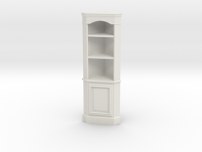 1:24 Corner Cabinet, Short in White Natural Versatile Plastic