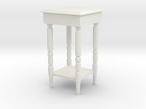 1:24 End Table in White Natural Versatile Plastic
