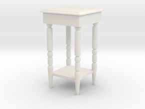 1:24 End Table in White Natural Versatile Plastic