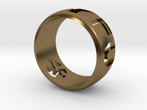 YFU Ring Cut Out in Natural Bronze