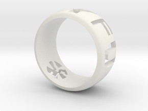 YFU Ring Cut Out in White Natural Versatile Plastic
