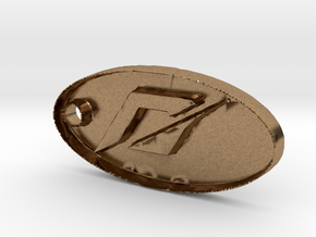 Need For Speed Dog Tag  in Natural Brass