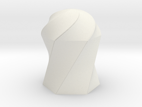 twisted HexagonDomeRT in White Natural Versatile Plastic