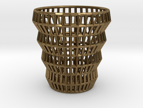 Wireframe Espresso Cup (Shell) in Natural Bronze