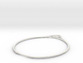 Minimalist Bracelet 3 in White Natural Versatile Plastic