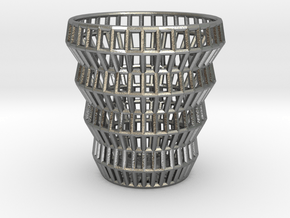Wireframe Espresso Cup (Shell) in Natural Silver