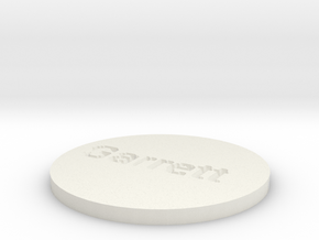 by kelecrea, engraved: Garrett in White Natural Versatile Plastic