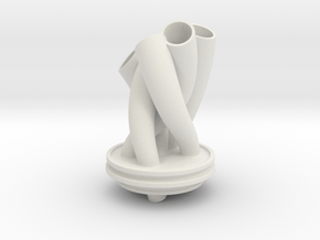 Vase for a bendy stemmed flower V2Xref (1) in White Natural Versatile Plastic