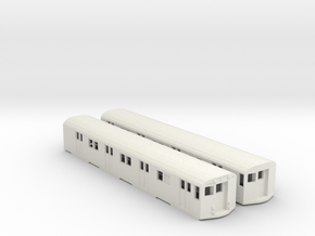 ho scale r27/r30 subway car new york city (pair) in White Natural Versatile Plastic
