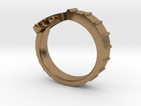 Guitar ring in Natural Brass