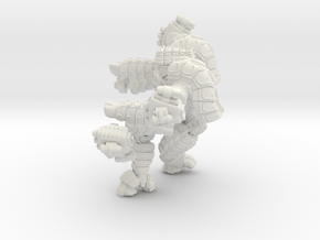 Mech suit with missile pods (11) in White Natural Versatile Plastic