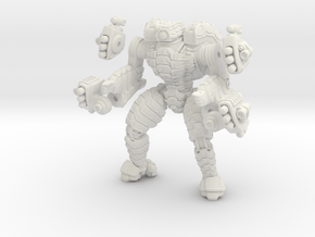 Mech suit with missile pods (10) in White Natural Versatile Plastic