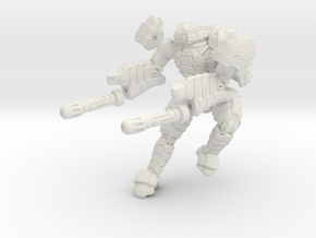 Mech suit with twin weapons. (6) in White Natural Versatile Plastic