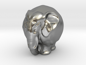 Kugelelephant in Natural Silver