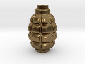 F1 (F-1) Grenade Mini Vase in Natural Bronze
