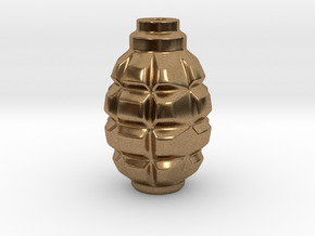 F1 (F-1) Grenade Mini Vase in Natural Brass