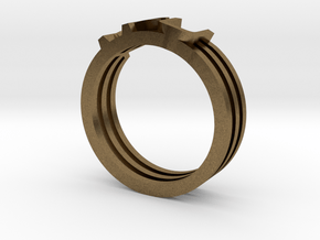 YFU Triple Wire Ring in Natural Bronze