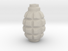 F1 (F-1) Grenade Mini Vase in Natural Sandstone