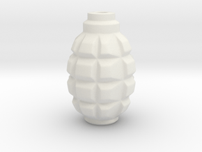F1 (F-1) Grenade Mini Vase in White Natural Versatile Plastic