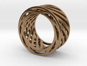 Double Wire Ring in Natural Brass