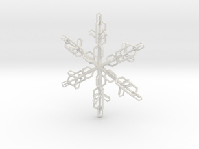 Snowflake X-Mas 2011 in White Natural Versatile Plastic