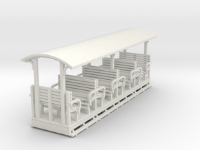 Sn2 Open crossbench coach (long) in White Natural Versatile Plastic