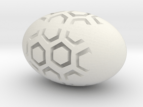 Hex Egg in White Natural Versatile Plastic