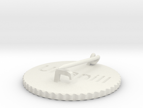 by kelecrea, engraved: Un anillo para gobernarlos  in White Natural Versatile Plastic
