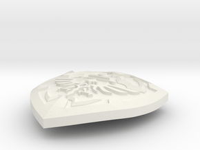Link's Shield Pendant in White Natural Versatile Plastic