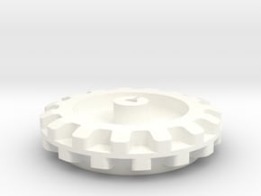 Pololu 15 Cog Wheel For Motor in White Processed Versatile Plastic