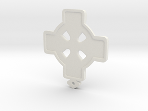 Celtic Cross in White Natural Versatile Plastic