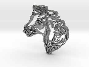 Horse Head in Natural Silver