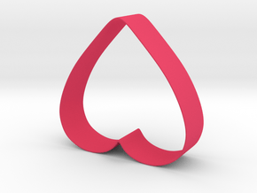 Cookie Cutter - Heart Shaped (rounded & open) in Pink Processed Versatile Plastic