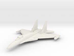 Su-37 1:285 (6mm) x1 in White Natural Versatile Plastic