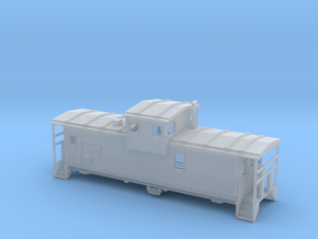DMIR Widevision Caboose Early - Nscale in Tan Fine Detail Plastic