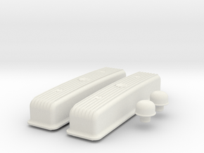 1/8 Buick Nailhead Center Filler Valve Covers in White Natural Versatile Plastic