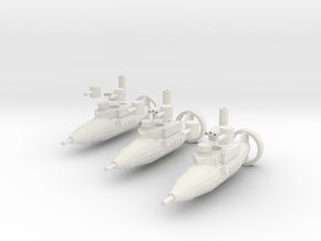 Tumelo Class Torpedo Frigate in White Natural Versatile Plastic