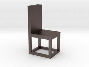 chair print 3d in Polished Bronzed Silver Steel