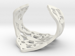 Alhambra cuff bracelet by The Decahedralist in White Natural Versatile Plastic
