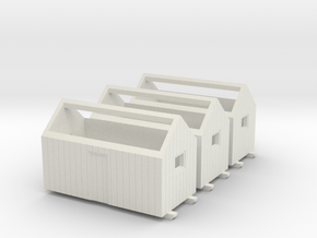 Z logging - Bunkhouses (3pcs) in White Natural Versatile Plastic