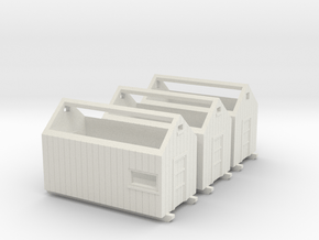 Z logging - Storage Sheds (3pcs) in White Natural Versatile Plastic