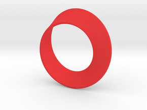 Small Mobius Strip in Red Processed Versatile Plastic: Small