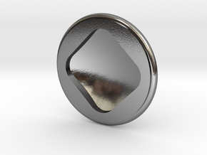cp01 Round Stud 20111115 in Polished Silver