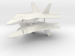 1/300 F-22A Raptor (x2) in White Natural Versatile Plastic